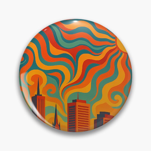 Item preview, Trippy Psychedelic Poster of Abidjan | Neon Lagoon & Skyline | Vibrant Abstract Ivorian City Art designed and sold by PaintedPixels01.