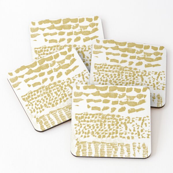 Item preview, Three Grains Textured Monoprint - Snow + Saffron designed and sold by Irene Estelle.