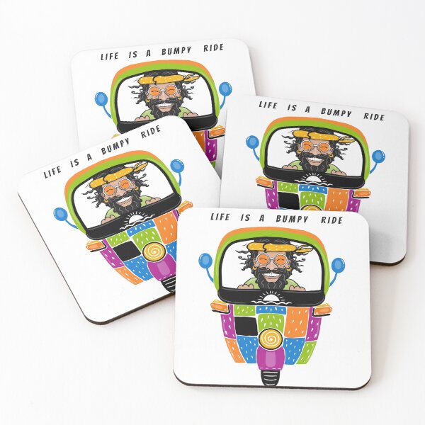Item preview, Colorful Indian Auto Rickshaw Driver Funky Desi Illustration designed and sold by The Crafted Spirits.