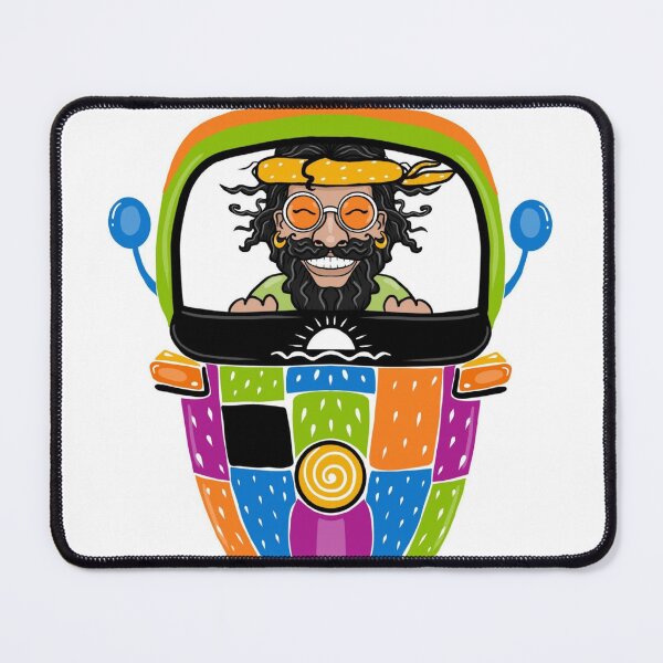 Item preview, Colorful Indian Auto Rickshaw Driver Funky Desi Illustration designed and sold by The Crafted Spirits.