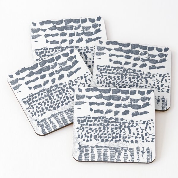 Item preview, Three Grains Textured Monoprint - Snow + Dusk designed and sold by Irene Estelle.