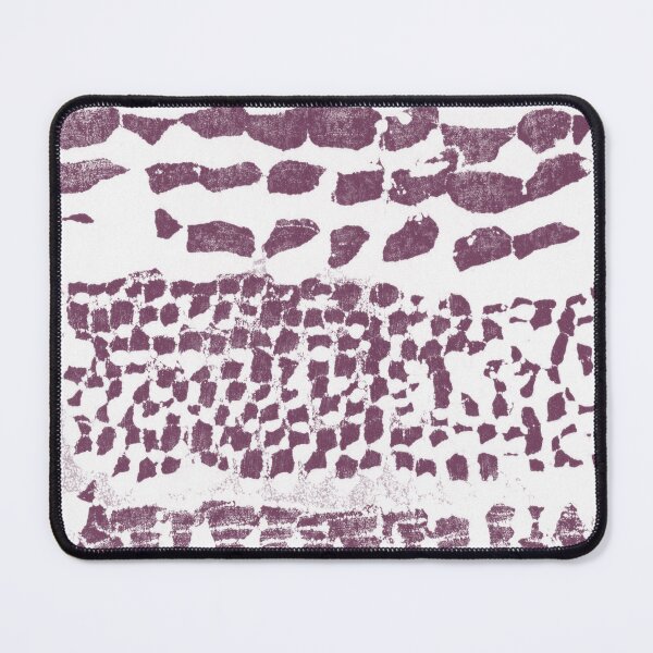 Item preview, Three Grains Textured Monoprint - Snow + Beet designed and sold by Irene Estelle.