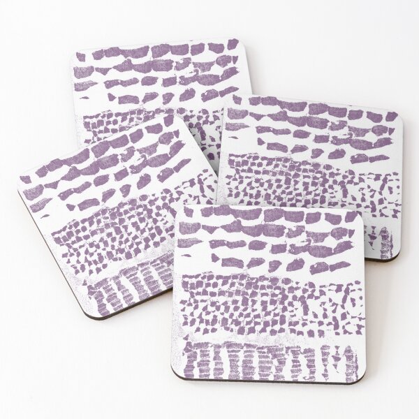 Item preview, Three Grains Textured Monoprint - Snow + Plum designed and sold by Irene Estelle.