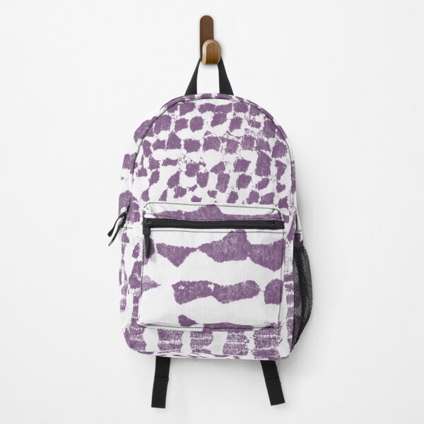 Item preview, Three Grains Textured Monoprint - Snow + Plum designed and sold by Irene Estelle.