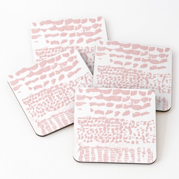 Item preview, Three Grains Textured Monoprint - Snow + Rose designed and sold by Irene Estelle.