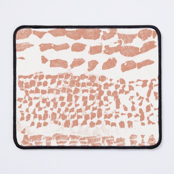 Item preview, Three Grains Textured Monoprint - Snow + Coral designed and sold by Irene Estelle.