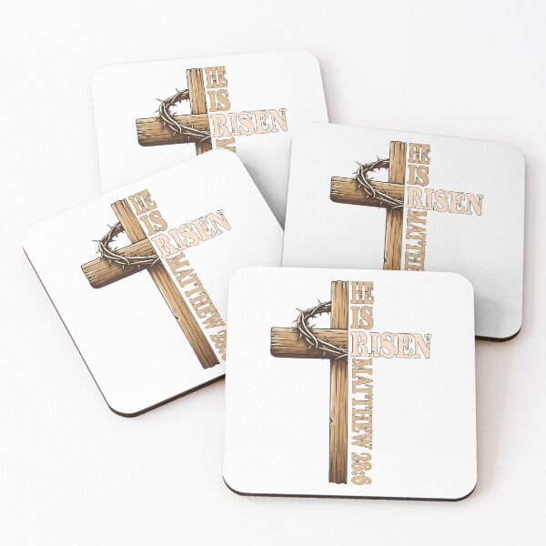Item preview, He Is Risen Cross Crown of Thorns Matt 28:6 designed and sold by OlyvieArt.