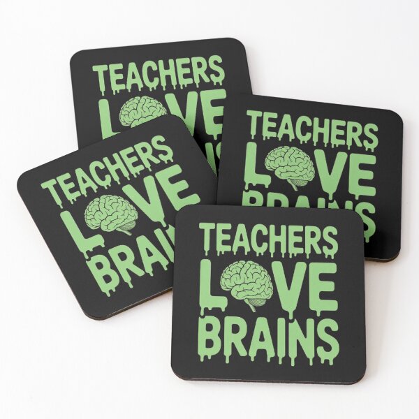 Item preview, Teacher Love Brains Lazy Halloween Zombie designed and sold by CottonCandyPrin.