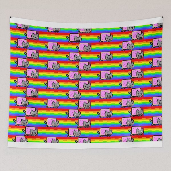 Item preview, Nyan Cat Pattern Pixel Art Y2K Retro Internet Aesthetic designed and sold by TrxshWear.