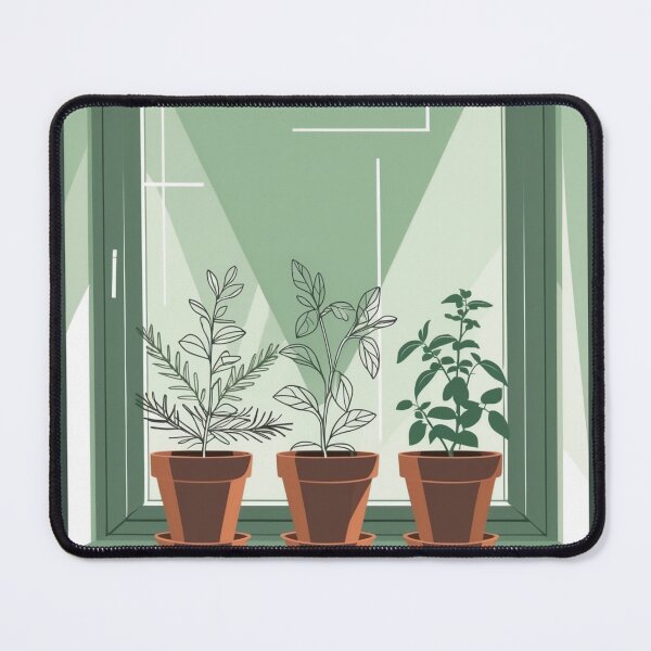 Item preview, Herb Garden Window Sill Botanical Plant Illustration designed and sold by NuniDesigns.