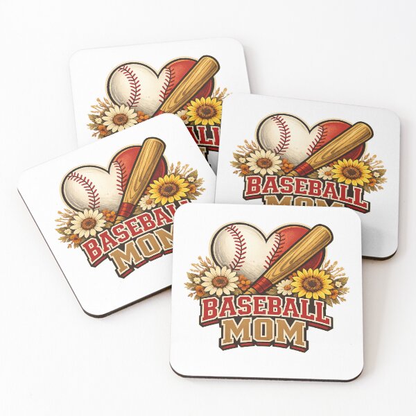 Item preview, ​Baseball Mom Heart Sunflowers Sporty Game Day Gear designed and sold by Mypink.