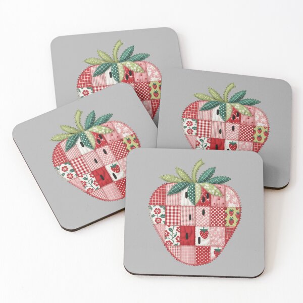 Item preview, Patchwork Strawberry Design designed and sold by theartfulaspie.