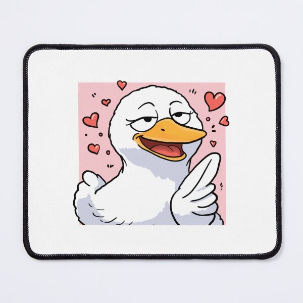 Item preview, Flirty Duck With Hearts Cute Romantic Duck Cartoon designed and sold by CollectionFunny.