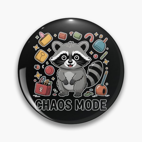 Item preview, Raccoon Chaos Mode Funny Meme Cute Chaotic Raccoon Design designed and sold by ImaginedSpace7.