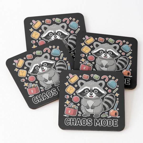 Item preview, Raccoon Chaos Mode Funny Meme Cute Chaotic Raccoon Design designed and sold by ImaginedSpace7.