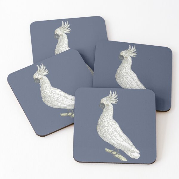 Item preview, White Cockatoo Sulphur  - Bird - Vintage Illustration designed and sold by karwilberevivalcollection.