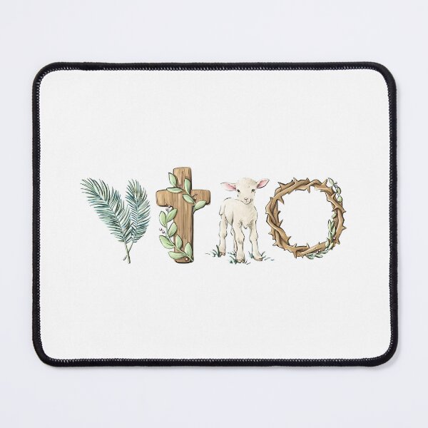 Item preview, Easter Symbols Lamb Cross Palm Crown Art designed and sold by OlyvieArt.
