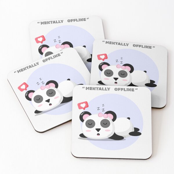 Item preview, Cute Sleepy Panda Kawaii Lazy Mood Cartoon Design designed and sold by The Crafted Spirits.