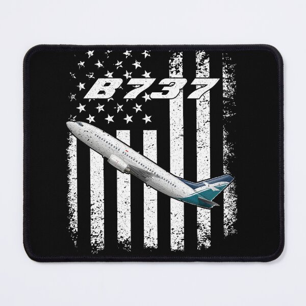 Item preview, B737 American Flag Aviation Shirt designed and sold by Emberglowo.