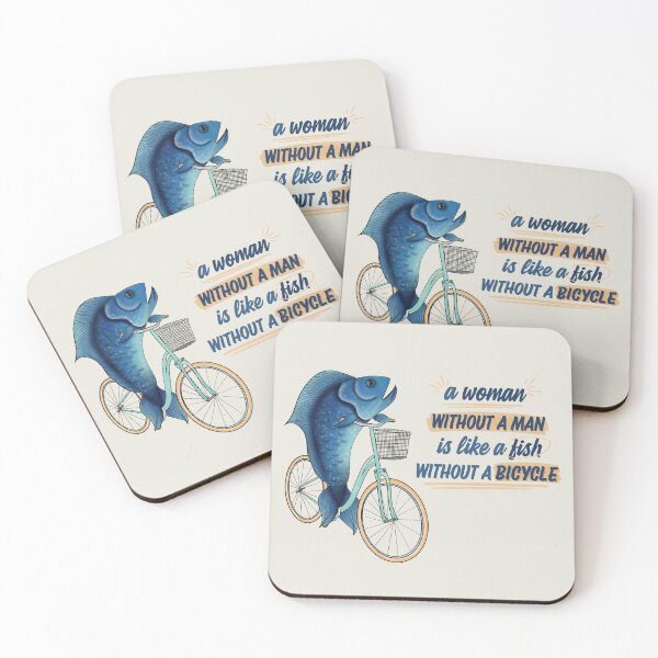 Item preview, A Woman without a man, is like a fish without a bicycle  designed and sold by StudioNunih.