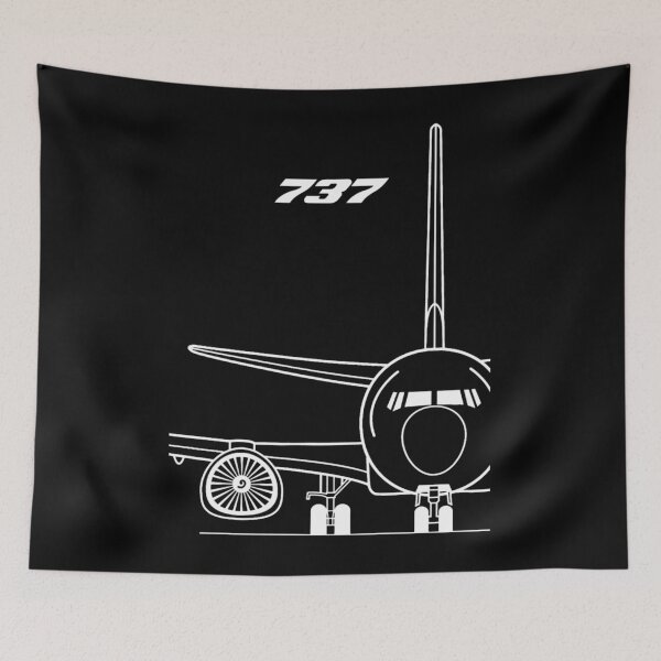 Item preview, 737 Front View Aviation Minimalist designed and sold by Emberglowo.