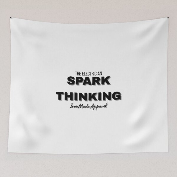 Item preview, Spark Thinking Electrician Shirt – Clever Electrical Humor Tee for Linemen, Technicians & Skilled Trade Pros designed and sold by IronMade Apparel.