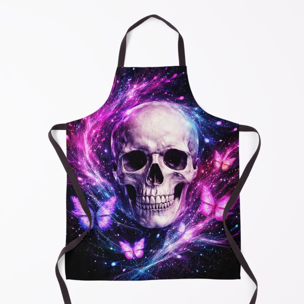Item preview, Neon Skull Butterfly Art Dark Aesthetic Gothic Decor designed and sold by KBTshirts.