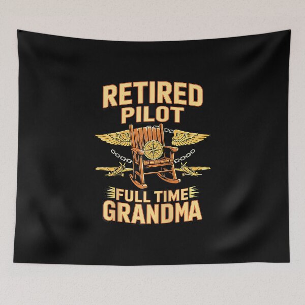 Item preview, Mens Retired Pilot Full Time Grandma Aviation Legend Raglan Baseball Tee designed and sold by SylviaYLaughlin.