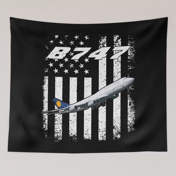 Item preview, B747 Patriotic Aviation American Flag designed and sold by Emberglowo.