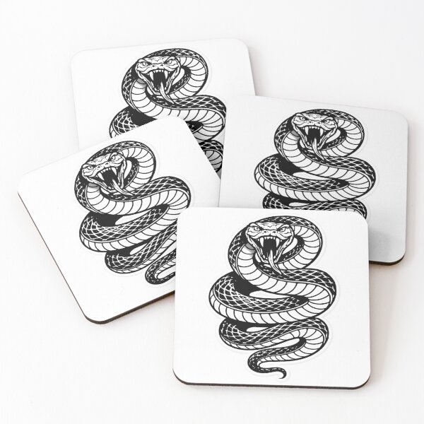 Item preview, Minimal Snake Tattoo Sticker – Bold Blackwork Serpent Design designed and sold by GRYFFWEAR.