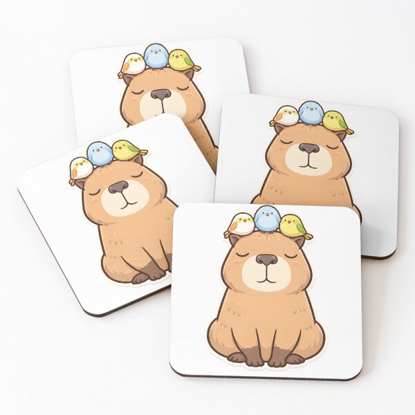 Item preview, Zen Capybara With Birds Cute Minimal Animal Shirt designed and sold by TheAnimalEdit.