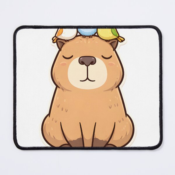 Item preview, Zen Capybara With Birds Cute Minimal Animal Shirt designed and sold by TheAnimalEdit.