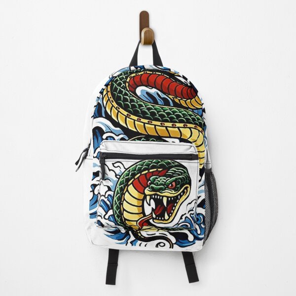 Item preview, Japanese Snake Wave Tattoo – Irezumi Serpent Ocean Design designed and sold by GRYFFWEAR.