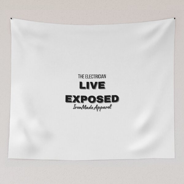 Item preview, LIVE EXPOSED Electrician T-Shirt – Bold Lineman Humor Tee for Electrical Workers, Sparky Pride Gift designed and sold by IronMade Apparel.