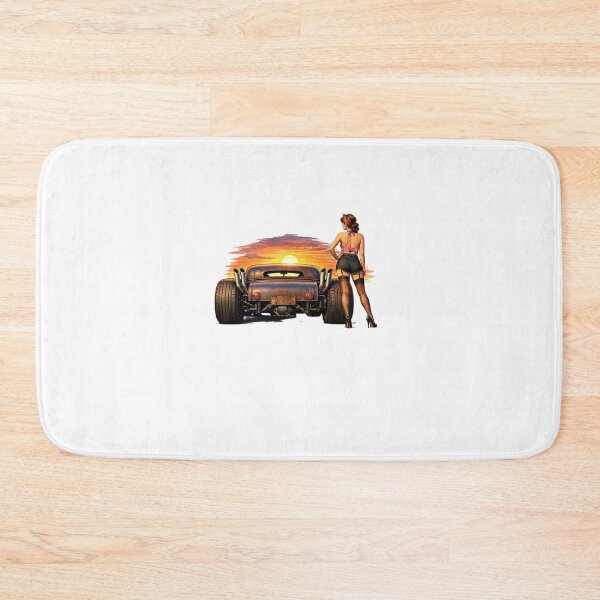 Item preview, Rat Rod Pin Up Girl – Vintage Hot Rod Sunset Retro Car Design designed and sold by Fleetwood1994.