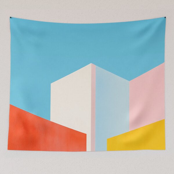 Item preview, Colorful Minimalist Architecture Perspective Poster designed and sold by Mindrender.