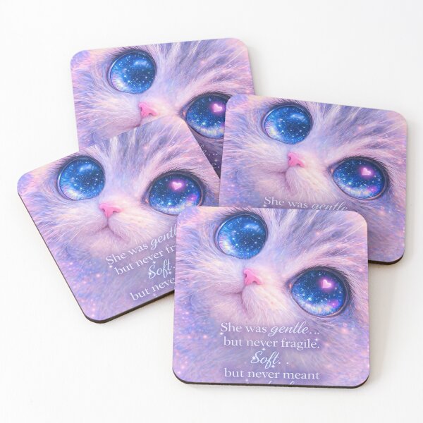 Item preview, Soft Not Weak Cat – Cute Galaxy Kitten Quote Art, Gentle But Strong, Feminine Empowerment Aesthetic designed and sold by SoulInspiredStudios.