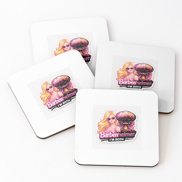 Item preview, Barbenheimer Mashup Sticker – “I’m Both” Funny Pop Culture Design designed and sold by SparkVault.
