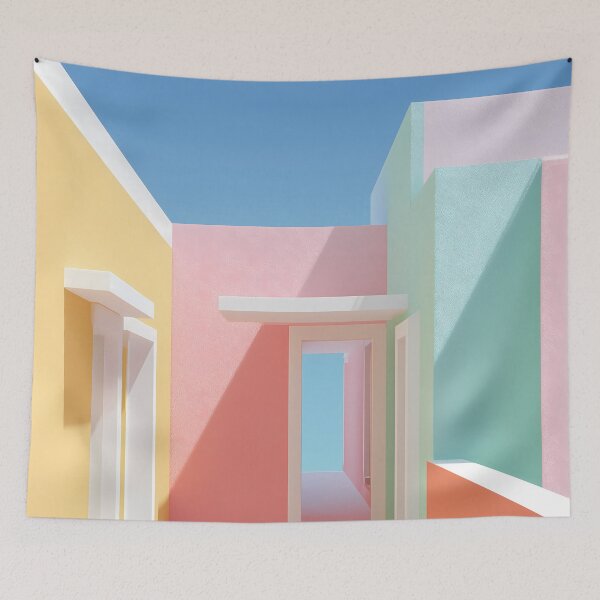 Item preview,  Colorful Minimalist Architecture Perspective Poster designed and sold by Mindrender.