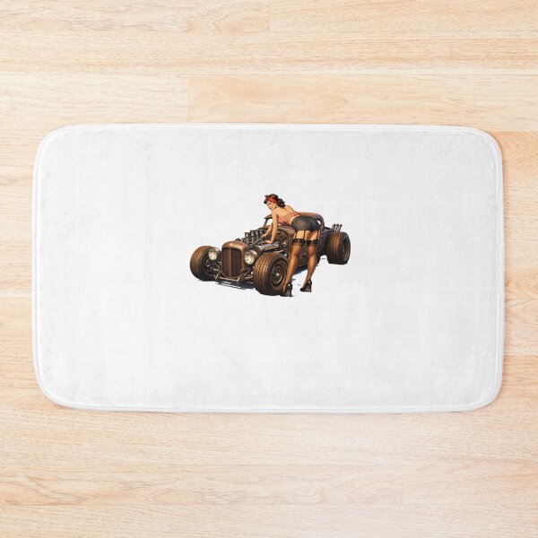 Item preview, Pin Up Mechanic Girl – Rat Rod Hot Rod Retro Garage Design designed and sold by Fleetwood1994.
