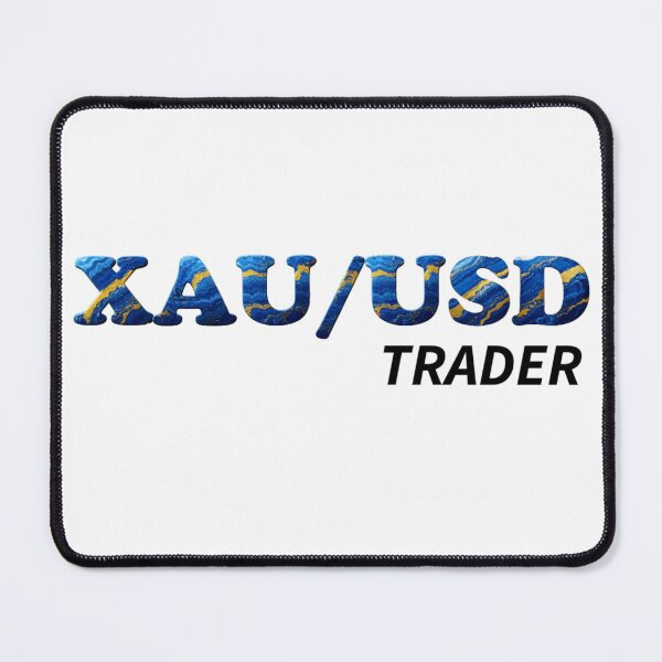 Item preview, XAU/USD Gold Trader - Luxury Blue & Gold Marble Typography designed and sold by DriftScents.