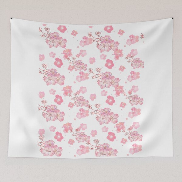 Item preview, Cherry Blossom Floral Element - Transparent Sakura Pattern Art designed and sold by Atlasoloji.