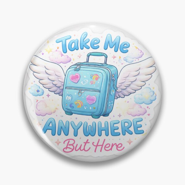 Item preview, Airplane Mode Travel Sticker – “Take Me Anywhere But Here” Suitcase Wings designed and sold by SparkVault.