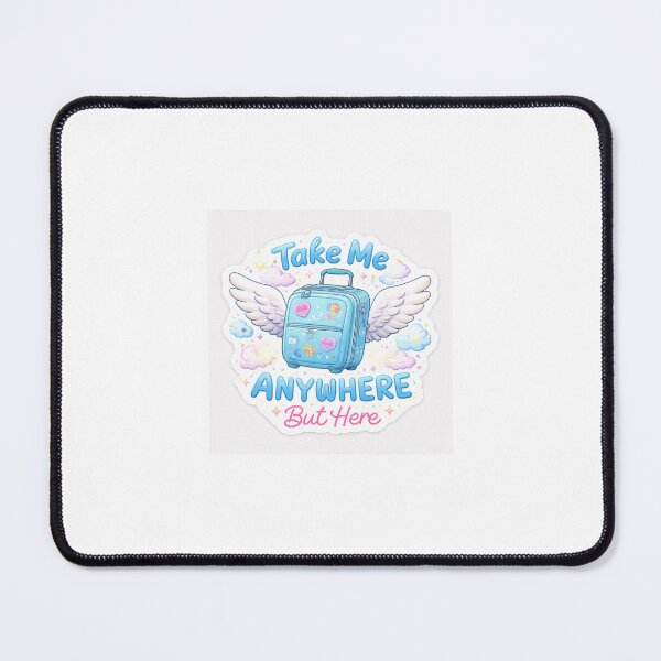 Item preview, Airplane Mode Travel Sticker – “Take Me Anywhere But Here” Suitcase Wings designed and sold by SparkVault.