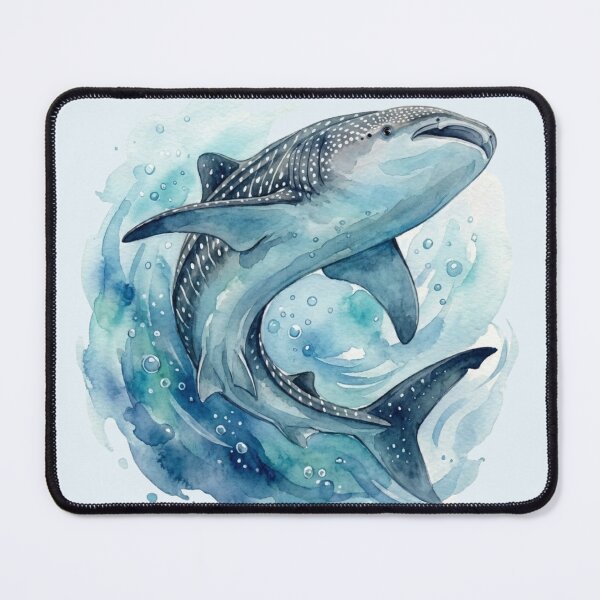 Item preview, Watercolor Whale Shark Ocean Splash designed and sold by Wennebabs.