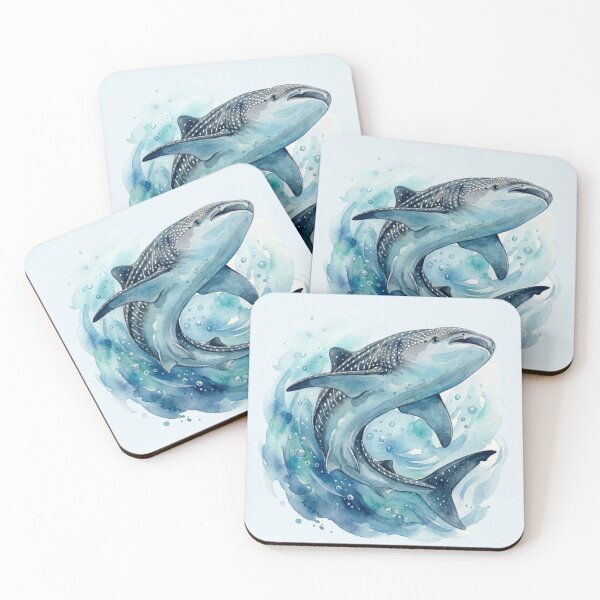 Item preview, Watercolor Whale Shark Ocean Splash designed and sold by Wennebabs.
