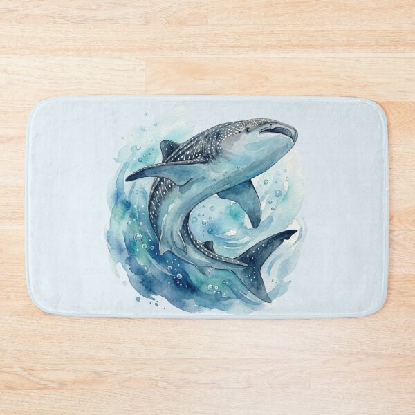 Item preview, Watercolor Whale Shark Ocean Splash designed and sold by Wennebabs.