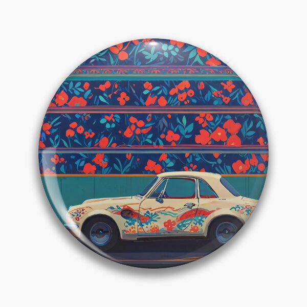 Item preview, White Car and  Red Flowers designed and sold by KiraChie.
