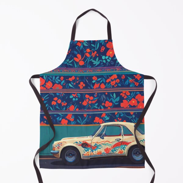 Item preview, White Car and  Red Flowers designed and sold by KiraChie.