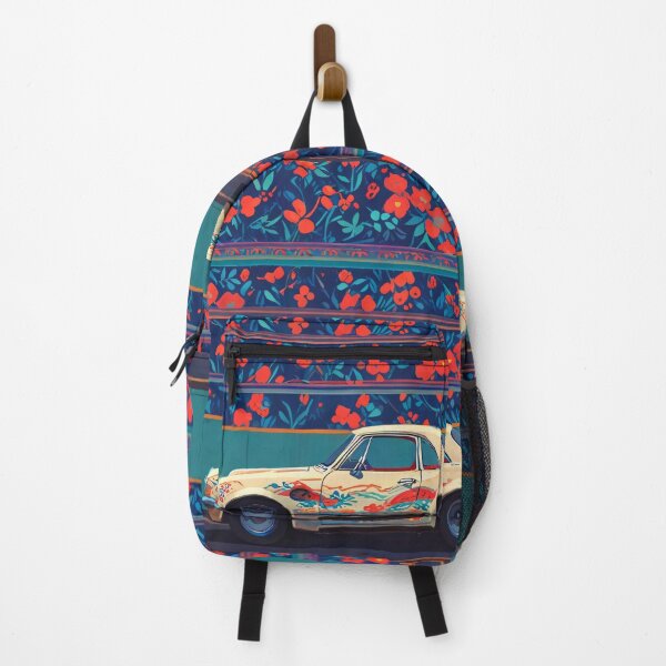 Item preview, White Car and Red Flowers designed and sold by KiraChie.